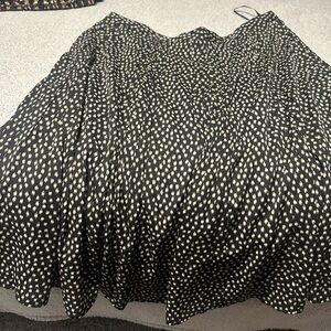 Elegant Black and White Polka Dot Skirt